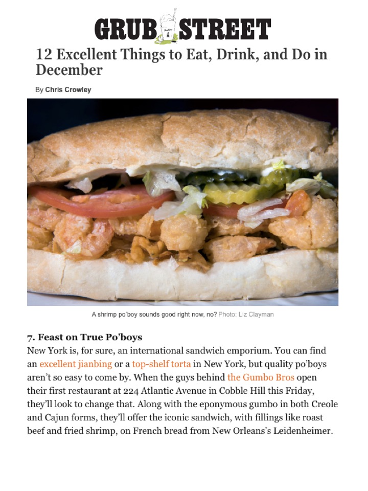 GrubStreet 12 Things to Eat, Drink & Do In December